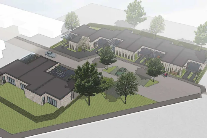 52 woningen en 11 appartementen bouwtekening