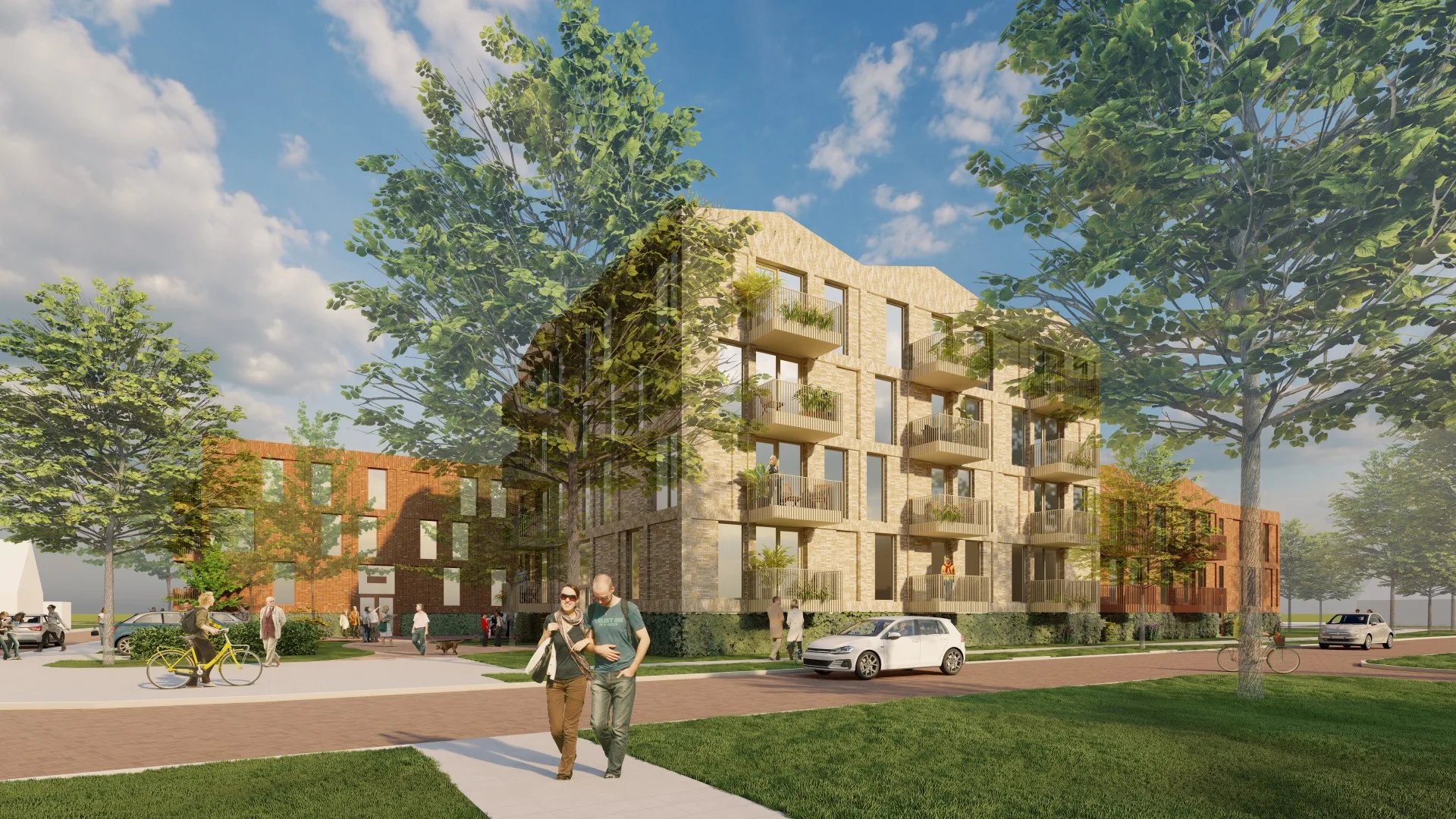 Appartementencomplex met 43 woningen in Parkstraat Lemmer