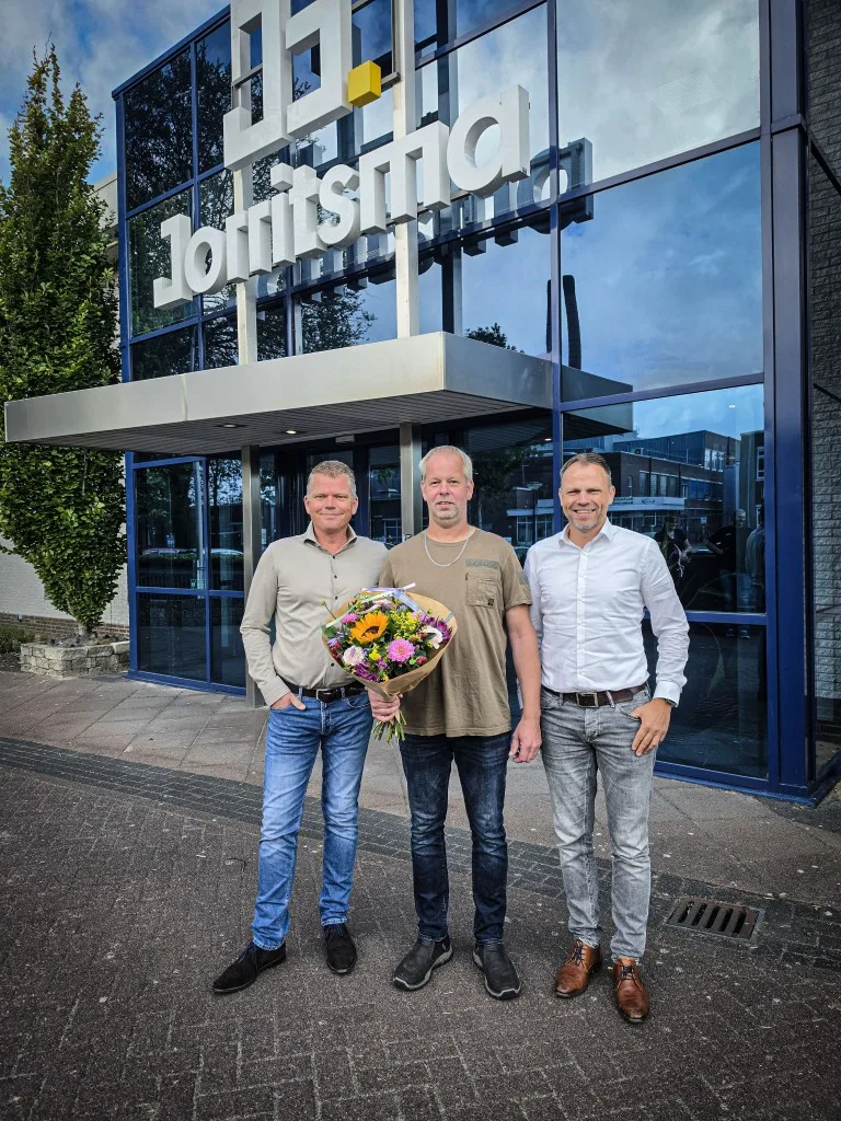 Patrick van Driel samen met Henk Rozema en Jelle de Graaf